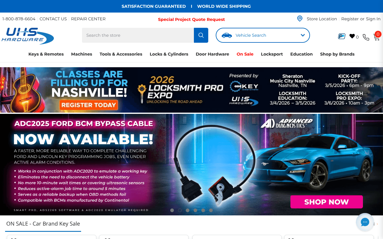 Screenshot of Currently Working at UHS Hardware - Web Operations Supervisor project